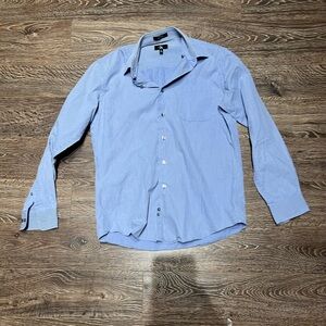 Calvin Klein Blue Striped Button Up shirt ￼